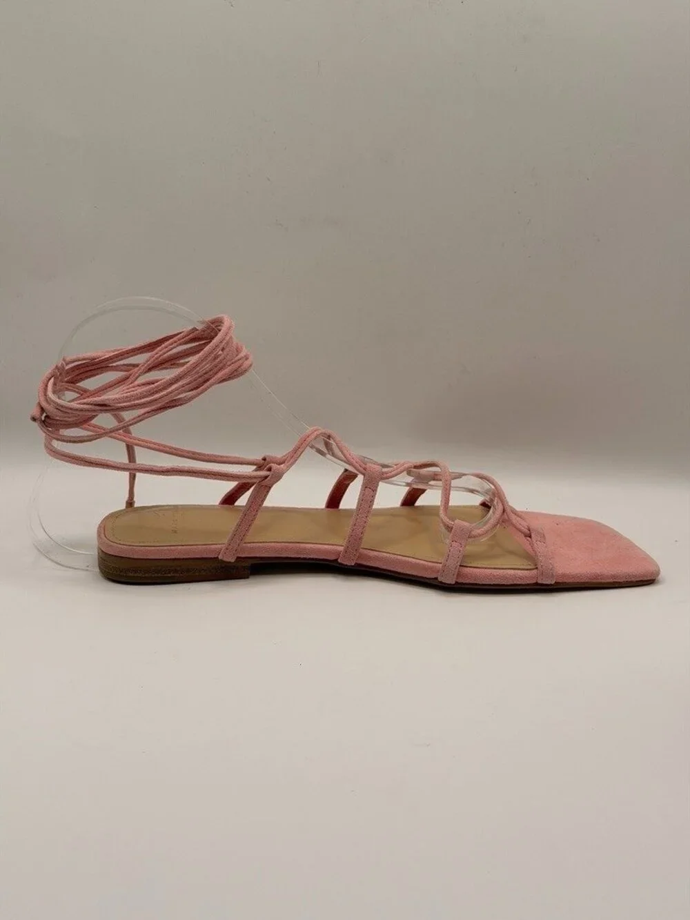 Marc Fisher LTD Womens Mahalia Strappy Leather Sandal In Pink Sz 8 M